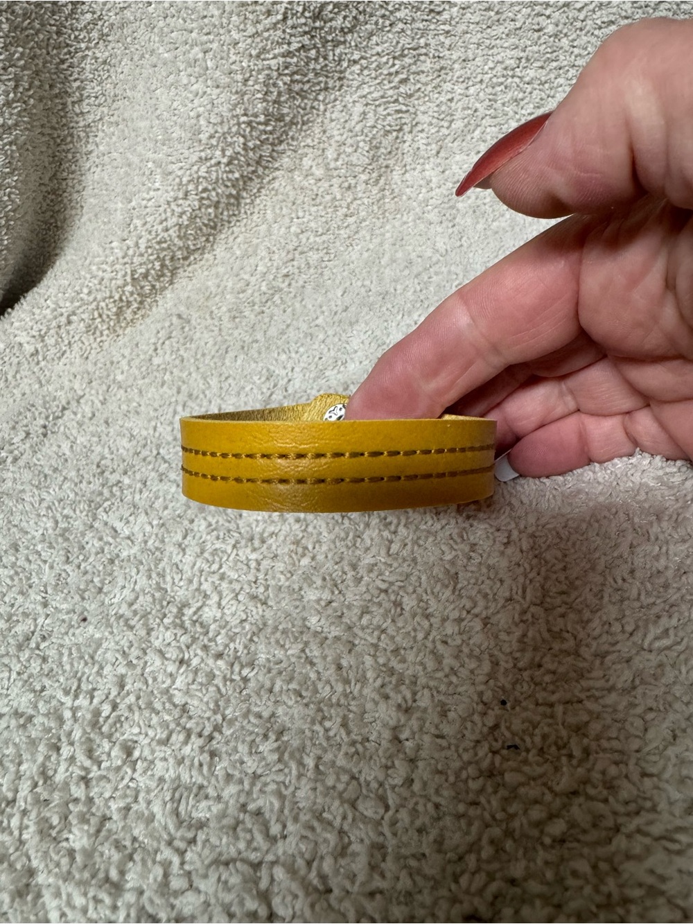 Paparazzi Mustard Yellow Leather Double-Wrap Bracelet